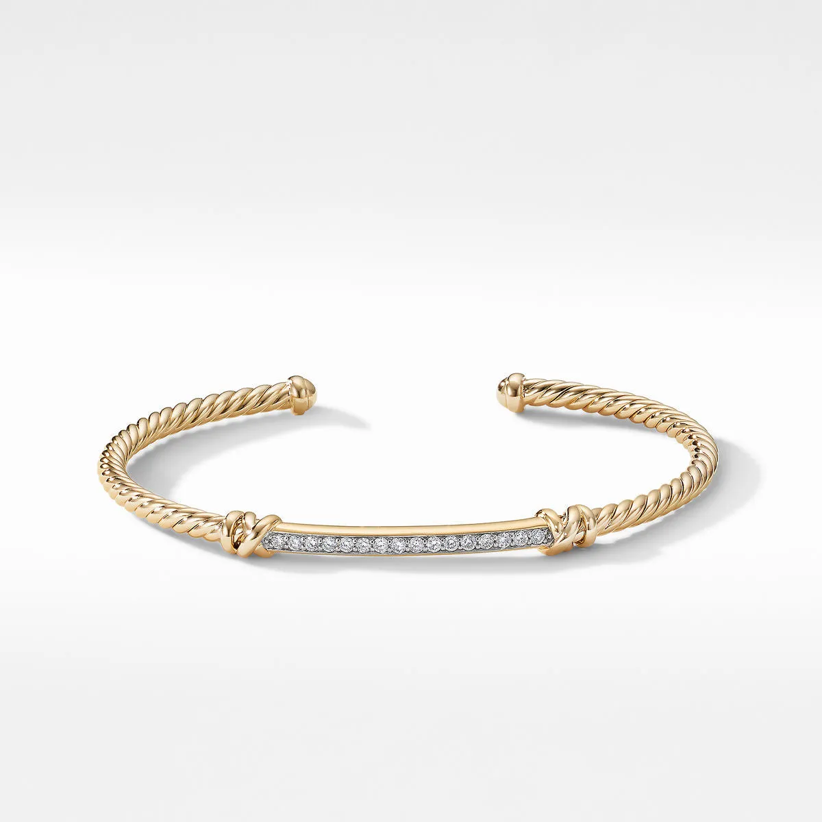 David Yurman Petite Helena 18k Gold Diamond Station Bracelet