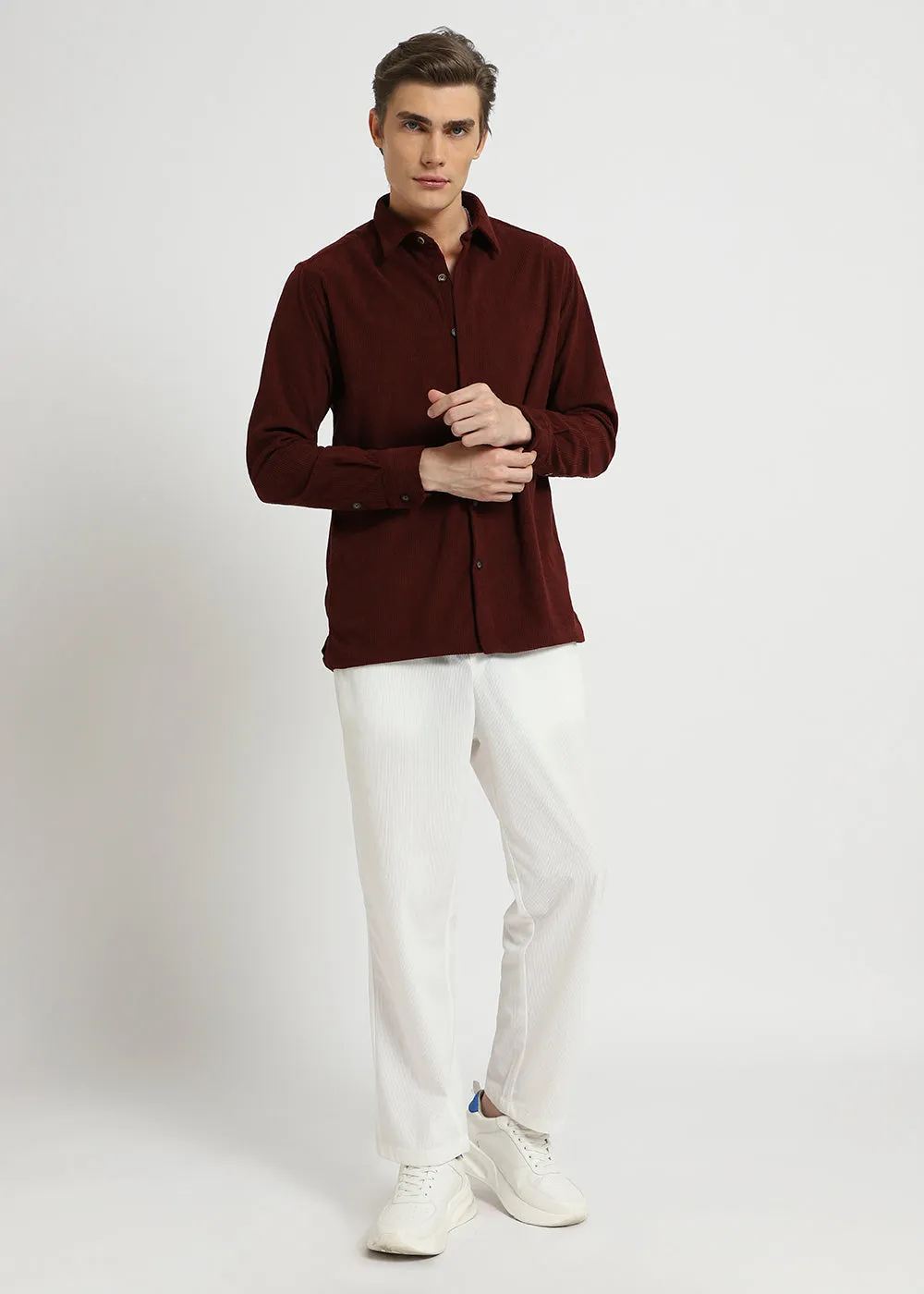 Decadant Maroon Corduroy Shirt