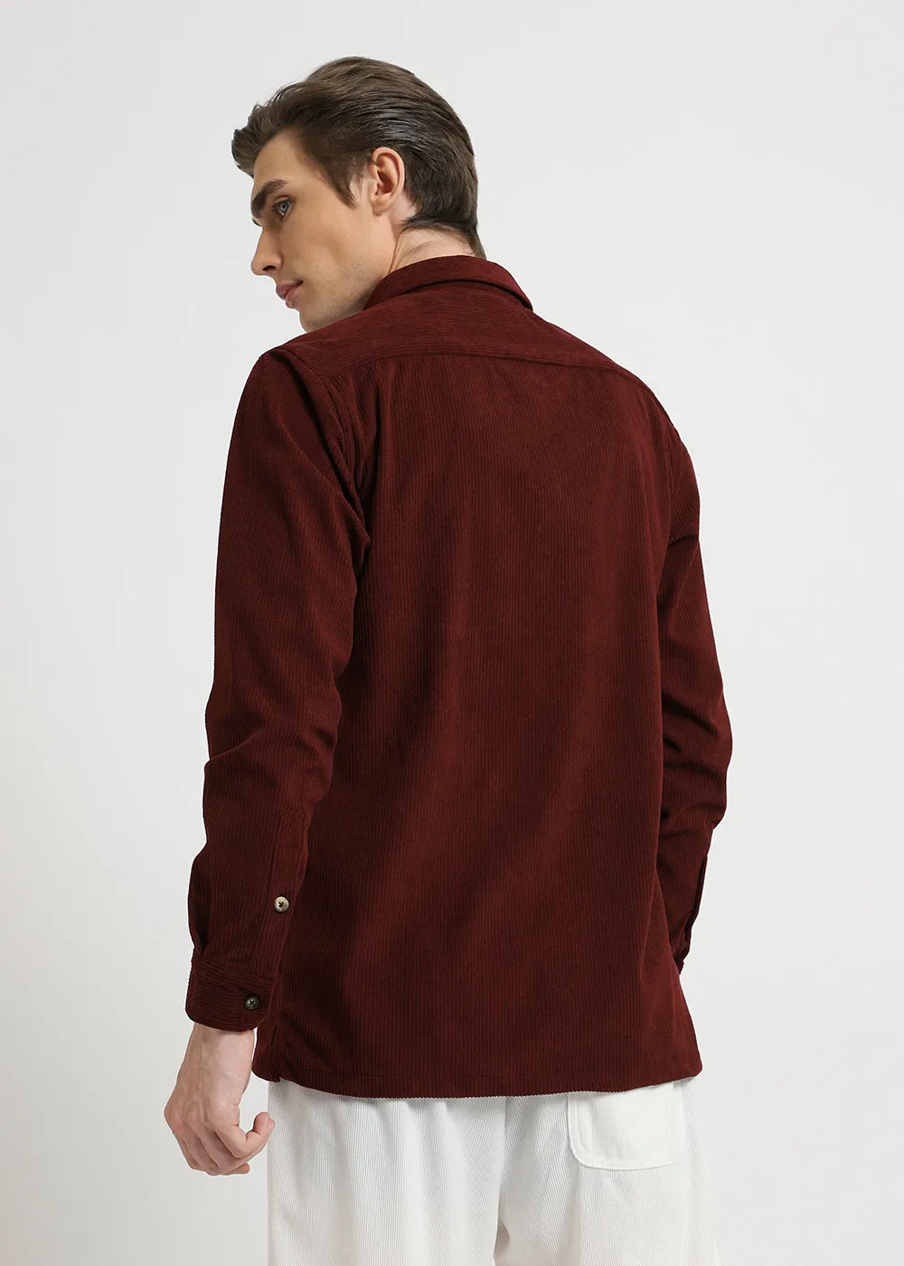 Decadant Maroon Corduroy Shirt