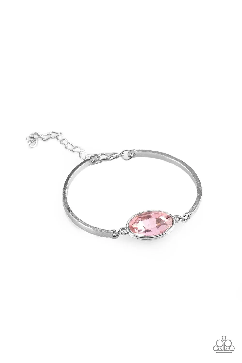 Definitely Dashing Pink Gem Bracelet - Paparazzi Accessories