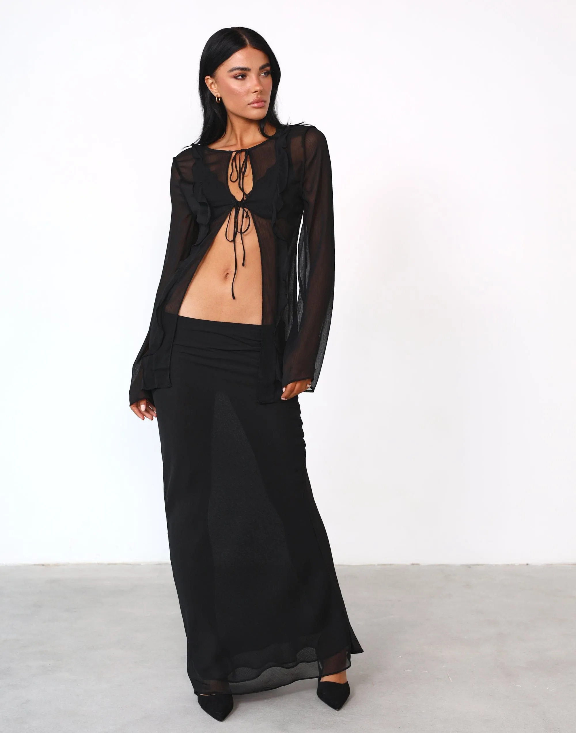 Devon Maxi Skirt (Licorice) - By Lioness