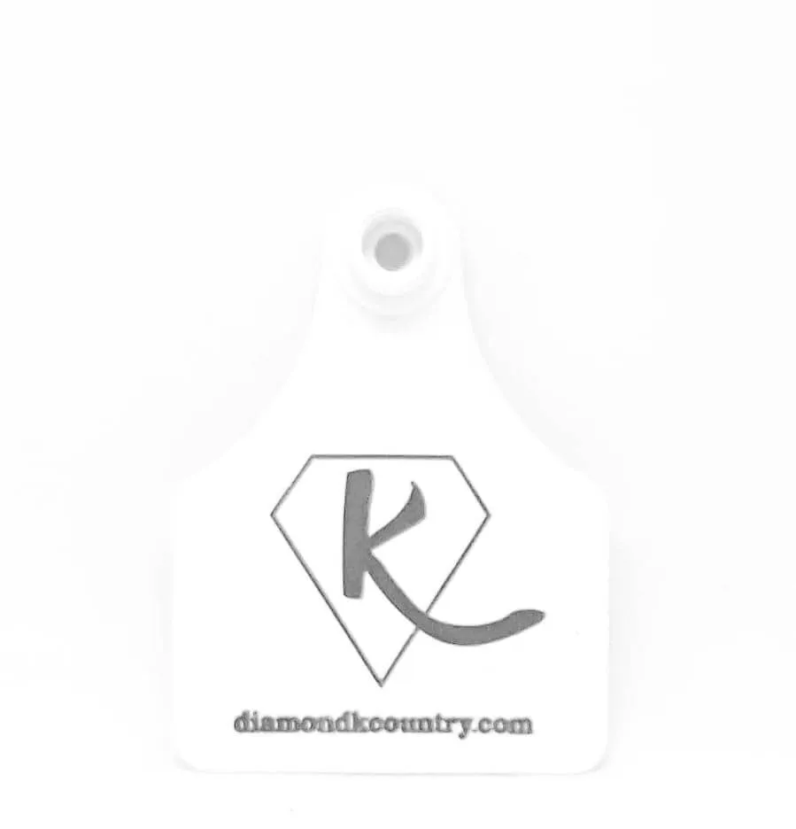 Diamond K Country Cattle Tag  Keyring