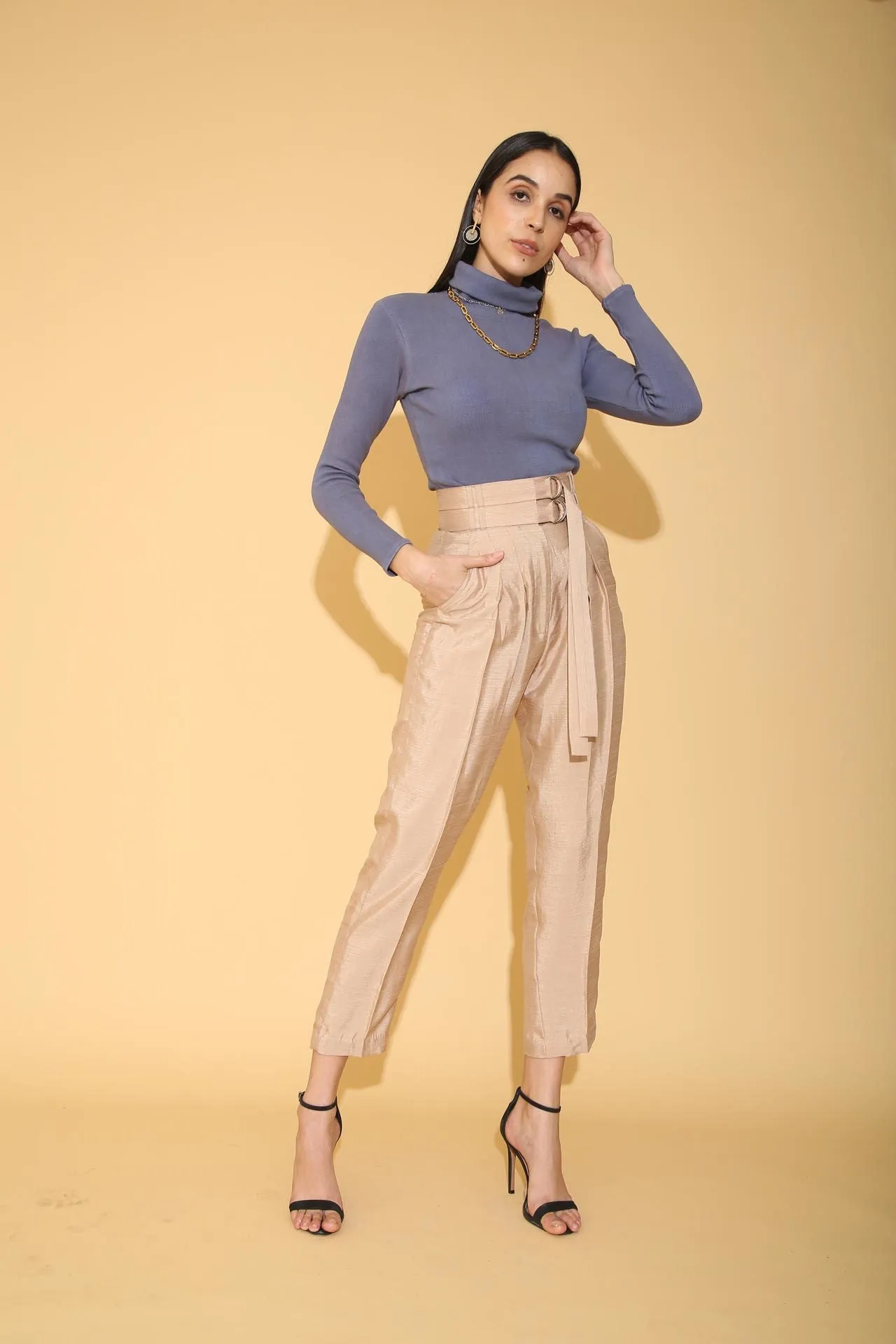 Double Belted Pencil Pants