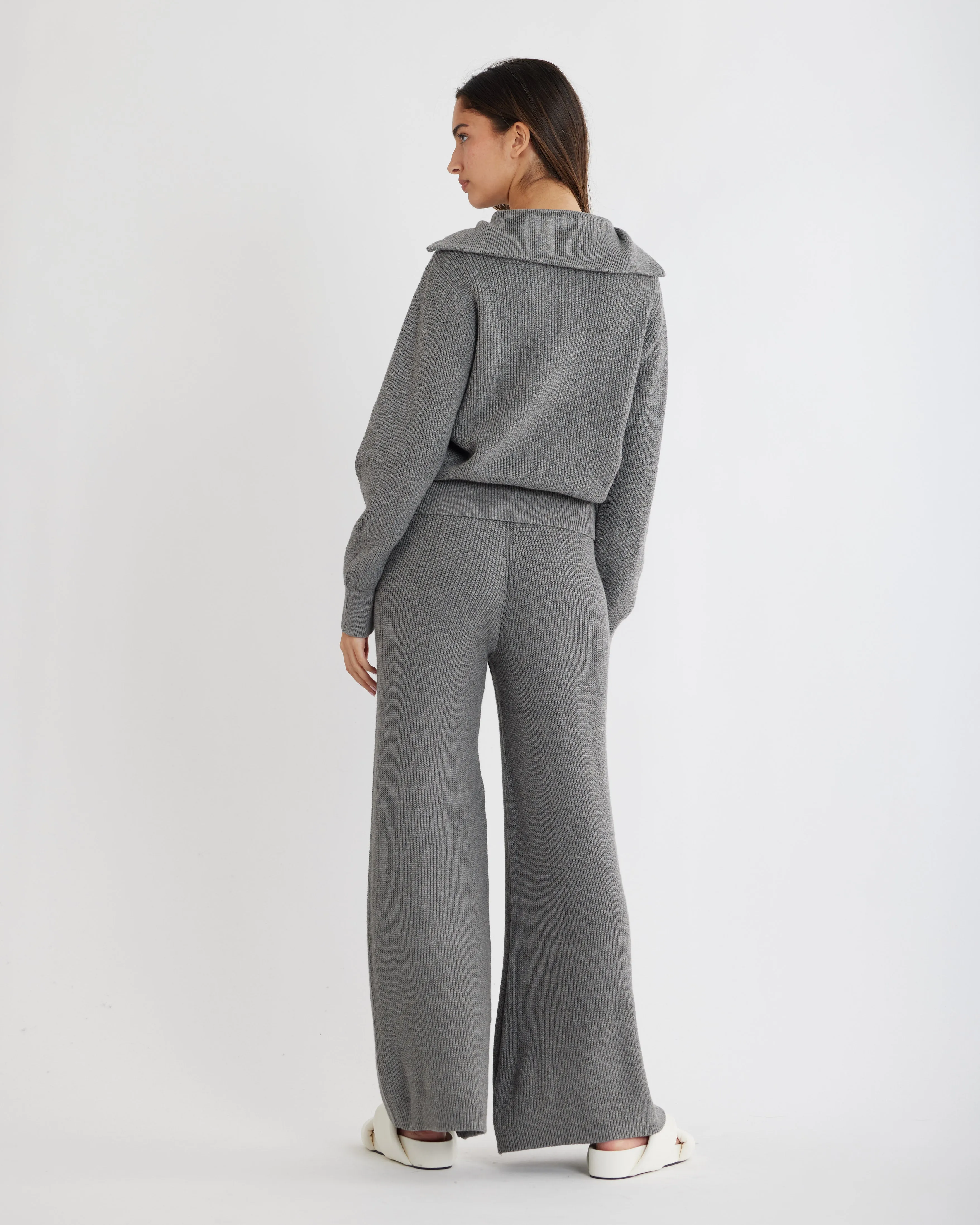 Eline Knit Pant - Grey