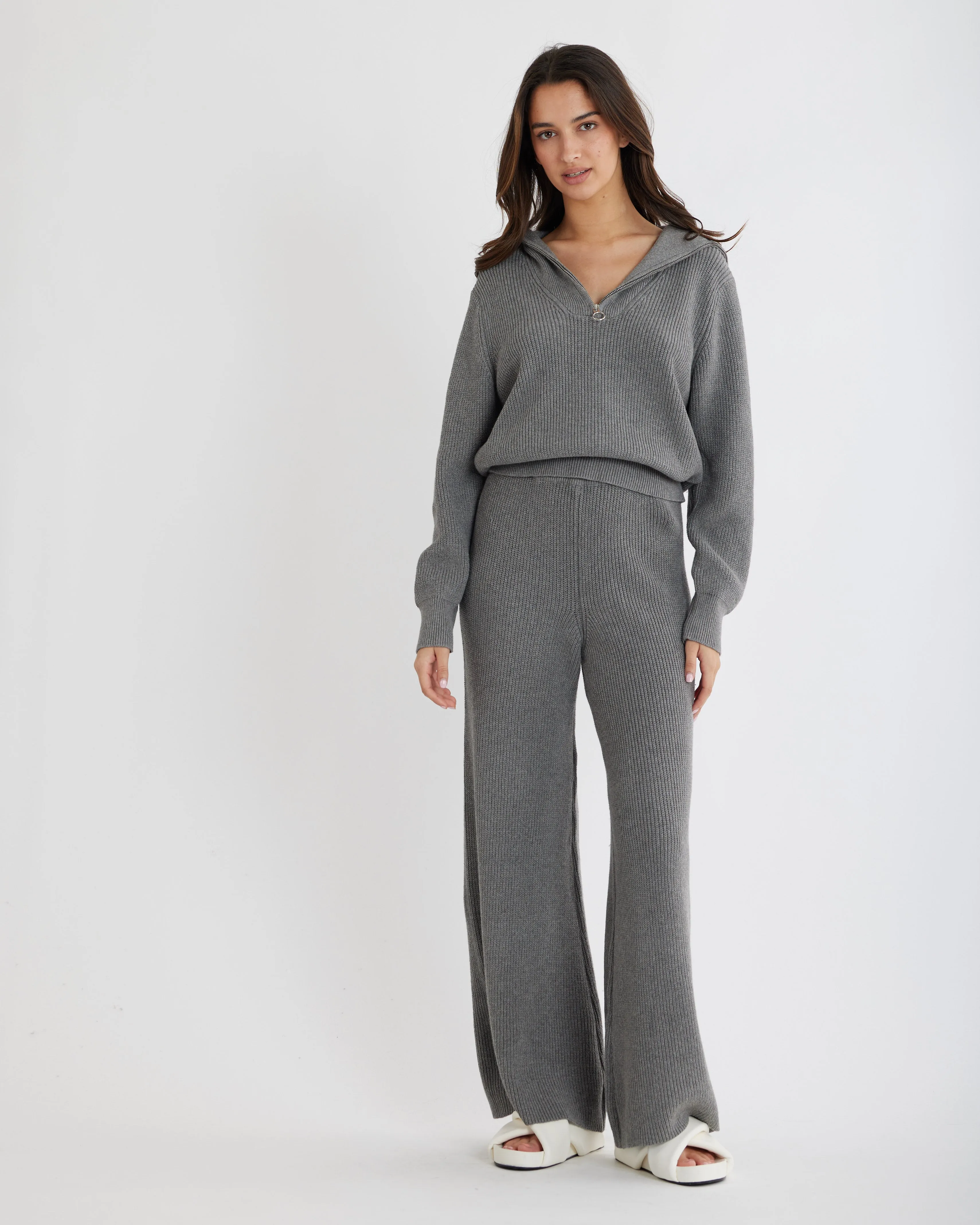 Eline Knit Pant - Grey