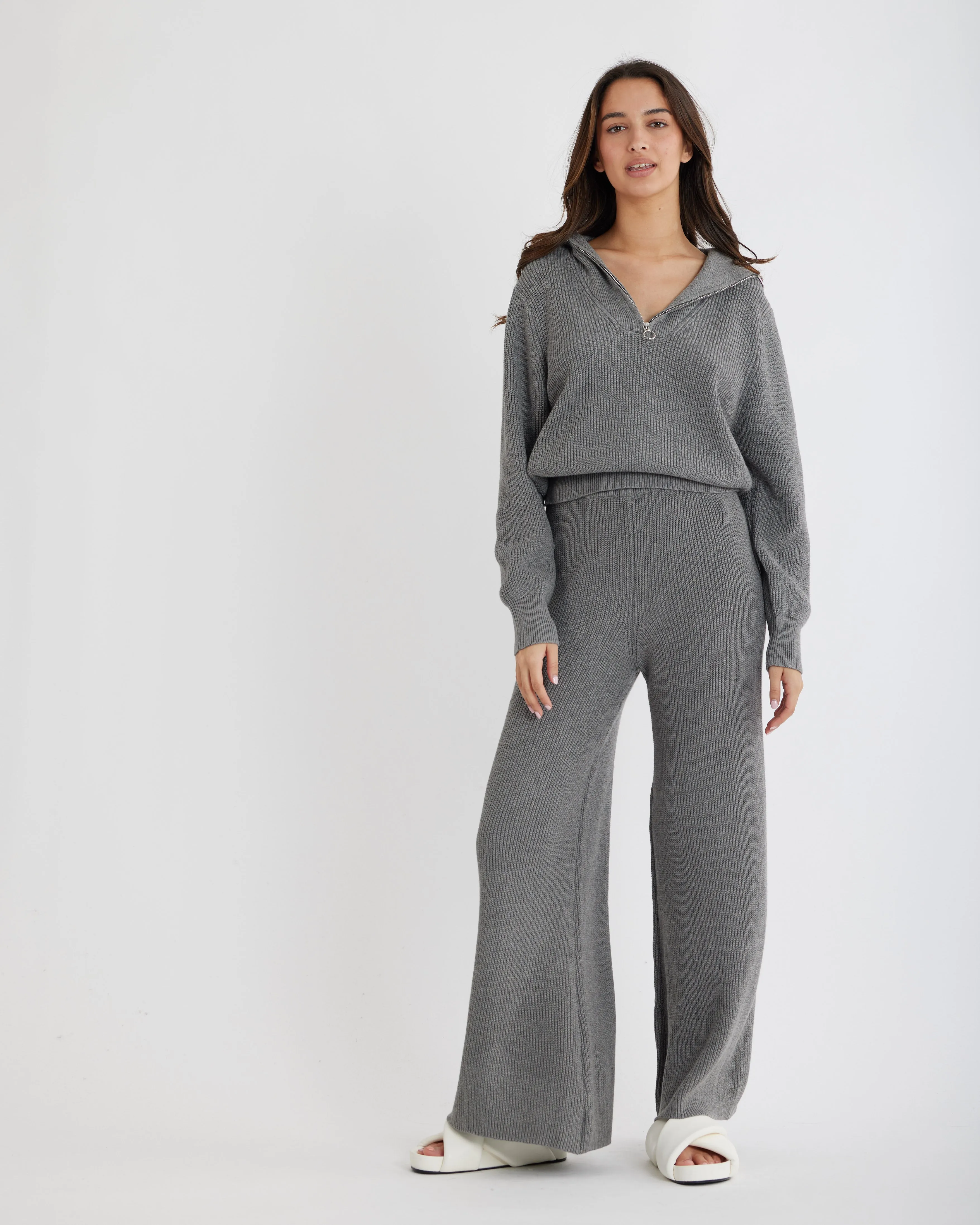 Eline Knit Pant - Grey