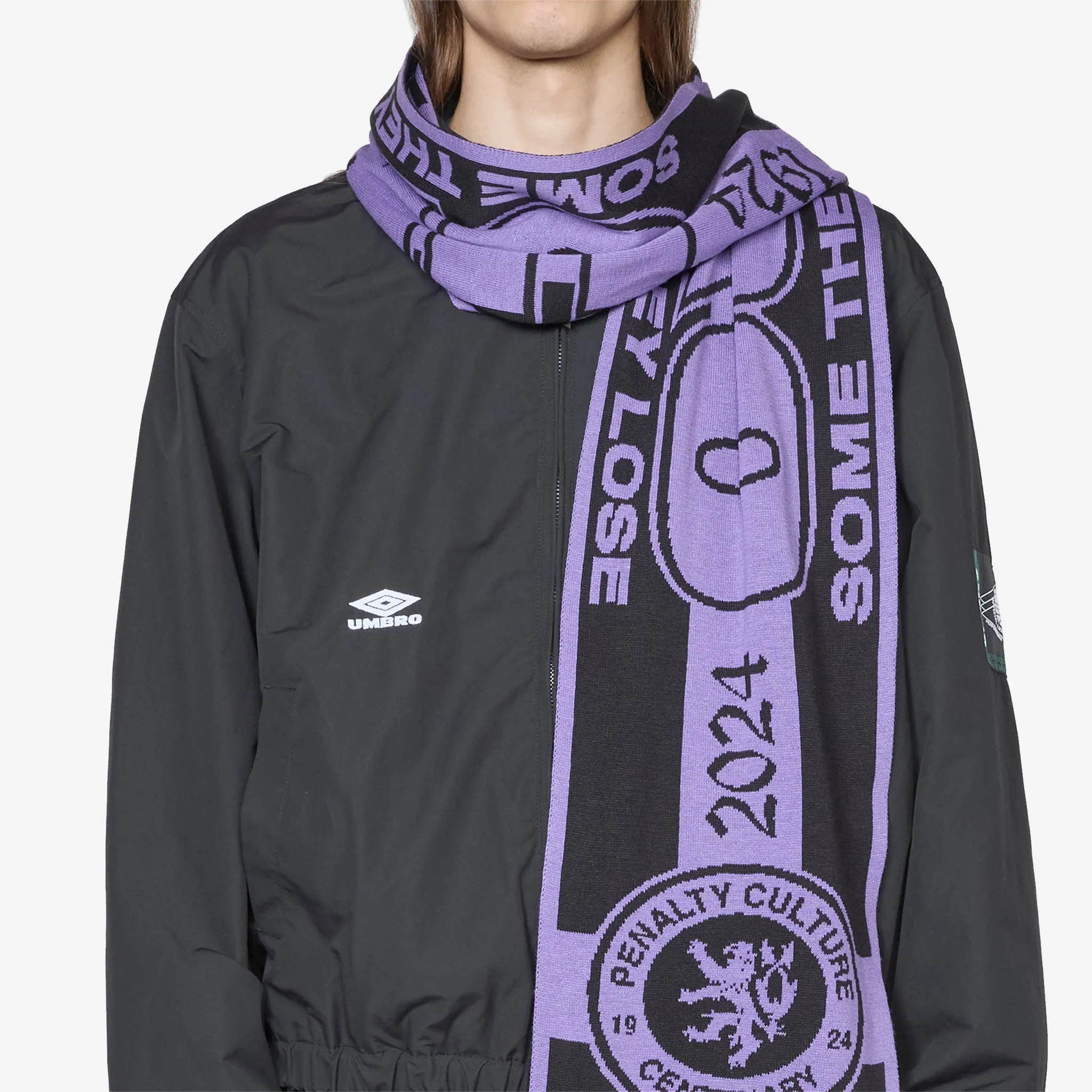 Eye Scarf England Black Purple