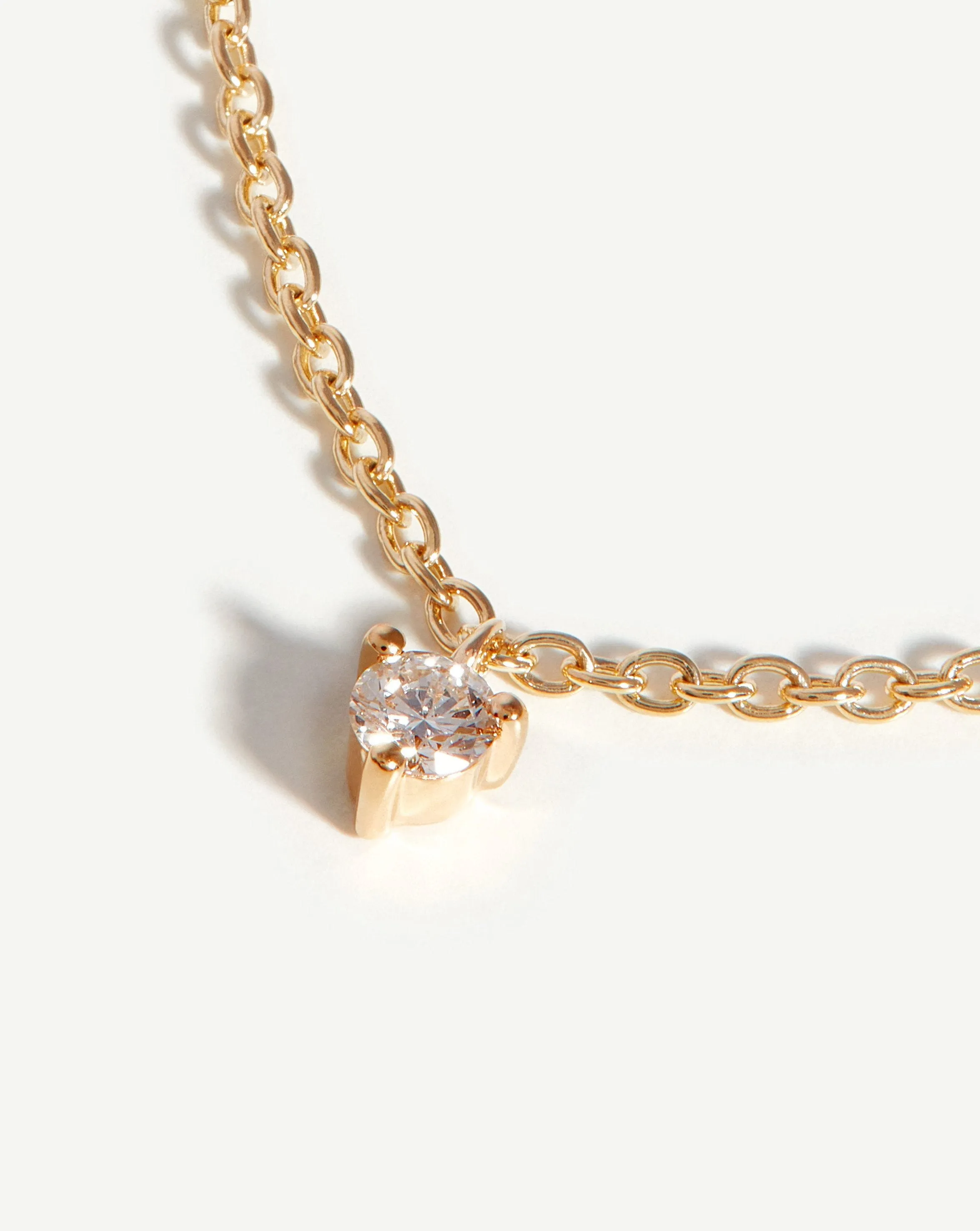 Fine Diamond Drop Necklace | 14k Solid Gold/Diamond