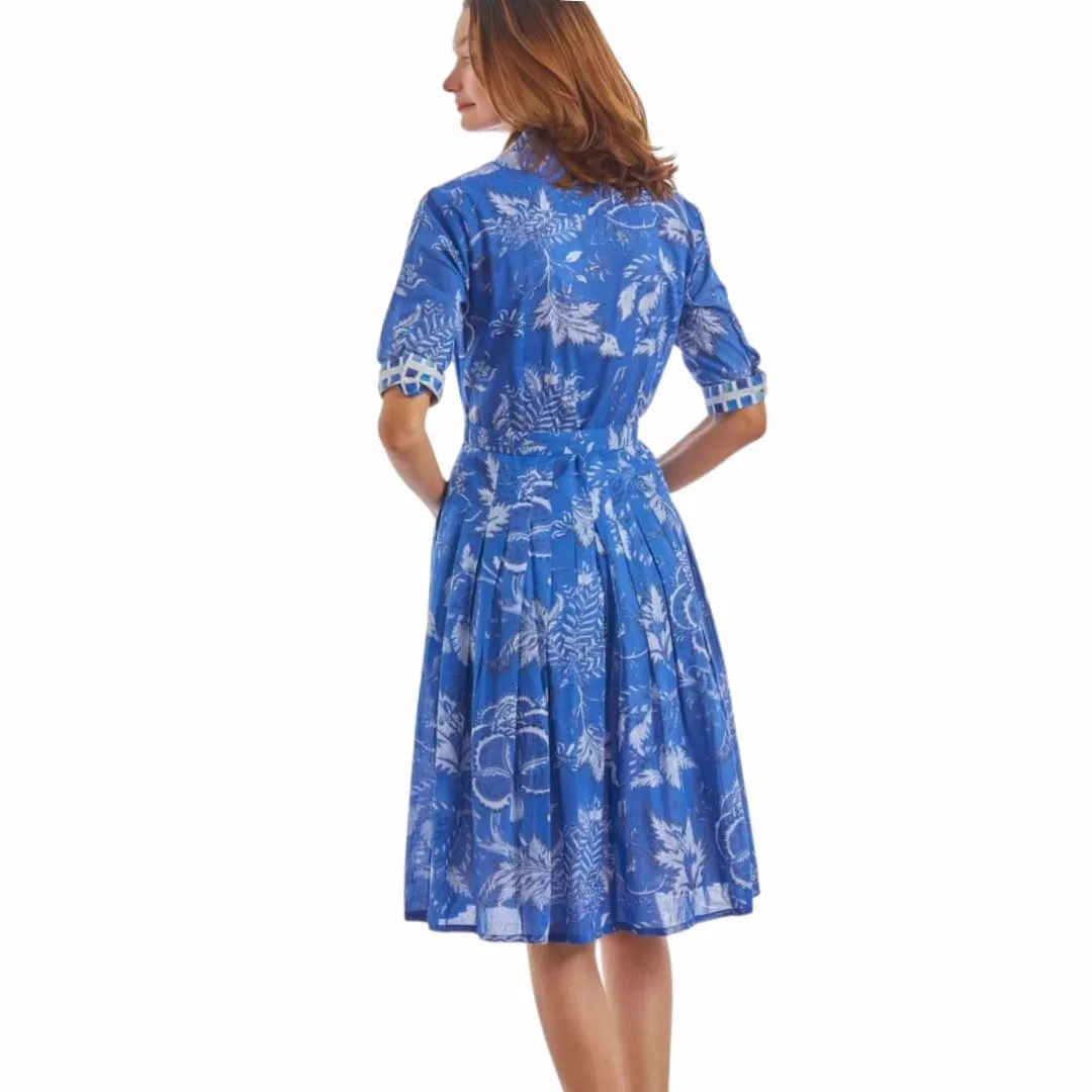 Floral Toile Belted Dress