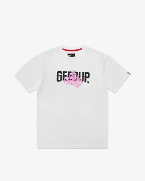 GEEDUP PFK GRAFF TEE WHITE PINK