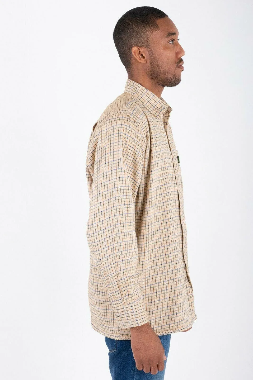 Hazy Blue Mens Long Sleeve Country Check Shirt - Fleece Lined