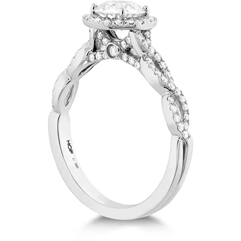 Hearts On Fire Destiny Lace Halo Intensive Diamond Engagement Ring