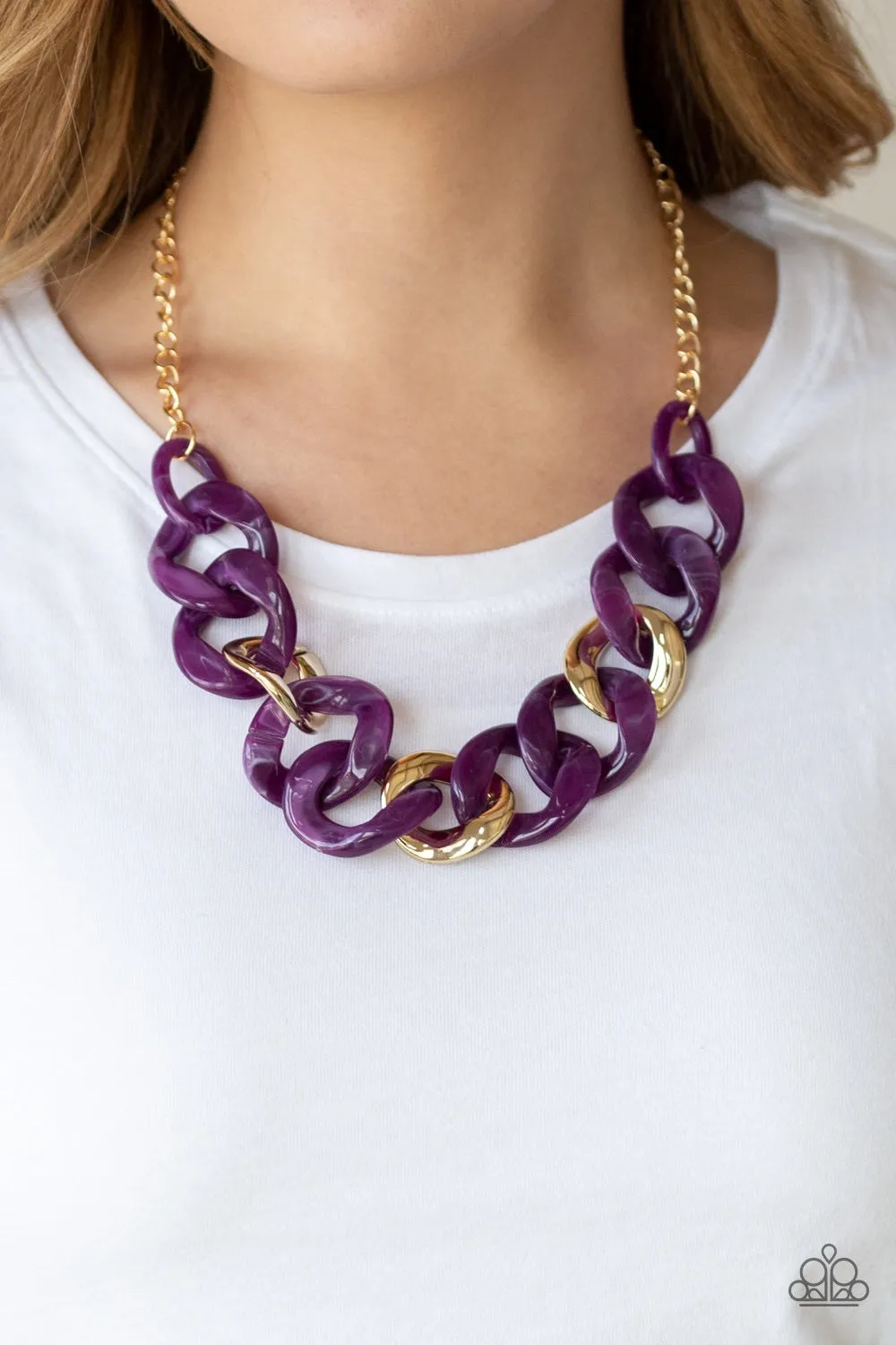 I Have A HAUTE Date Purple-Necklace