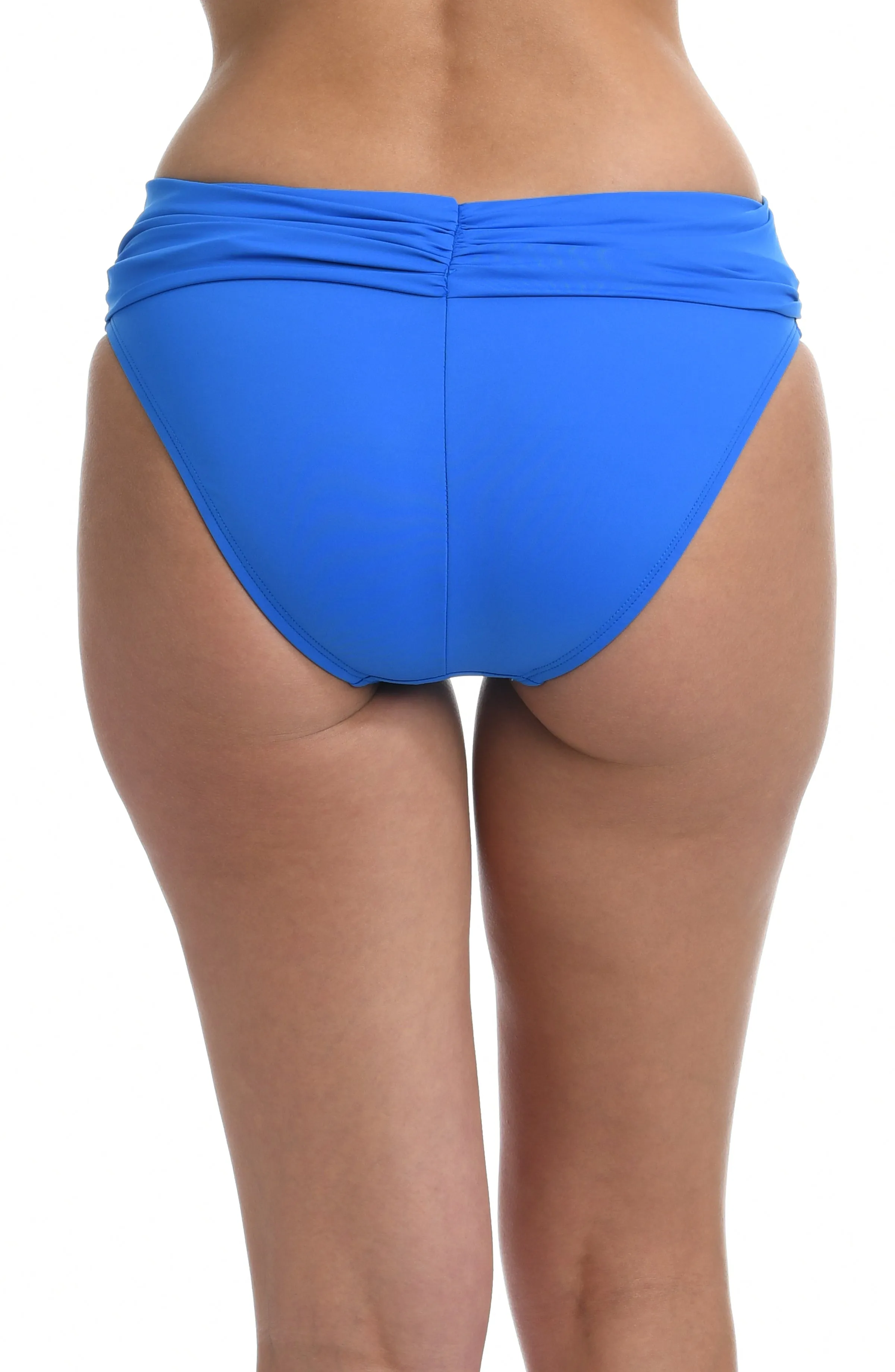 Island Goddess Shirred Band Hipster Bottom - Capri Blue - FINAL SALE