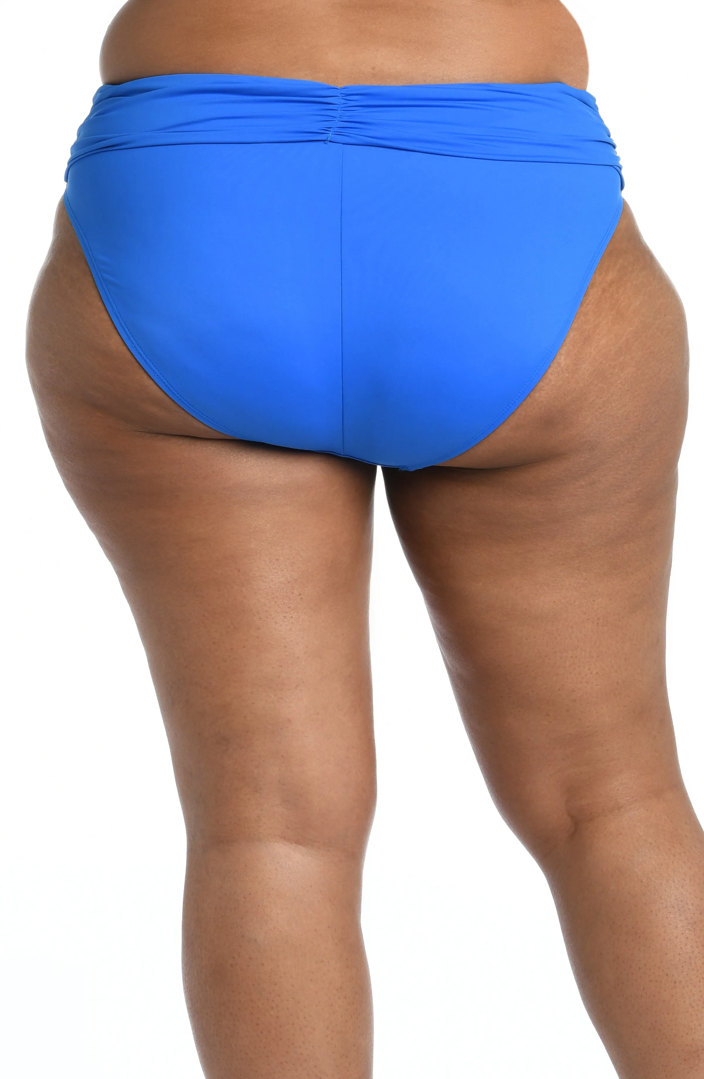 Island Goddess Shirred Band Hipster Bottom - Capri Blue - FINAL SALE