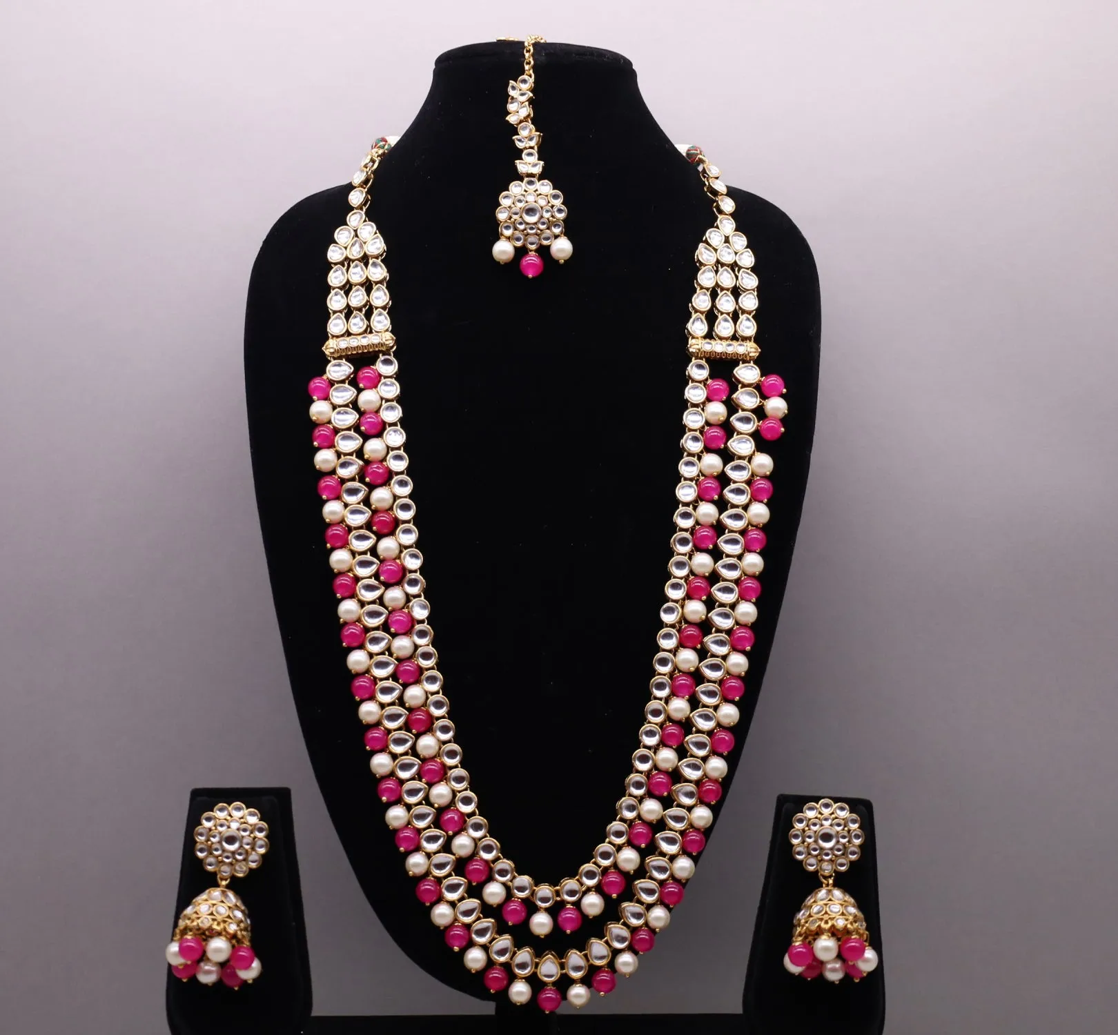 Jasmine Mala Kundan Full Set With Tikka