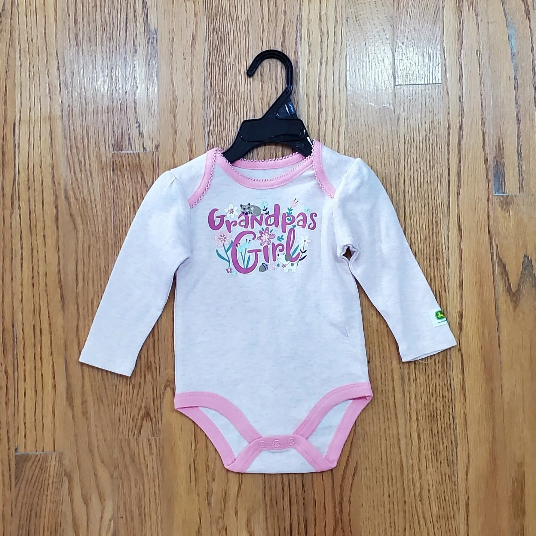 John Deere Grandpa's Girl Long Sleeved Onesie