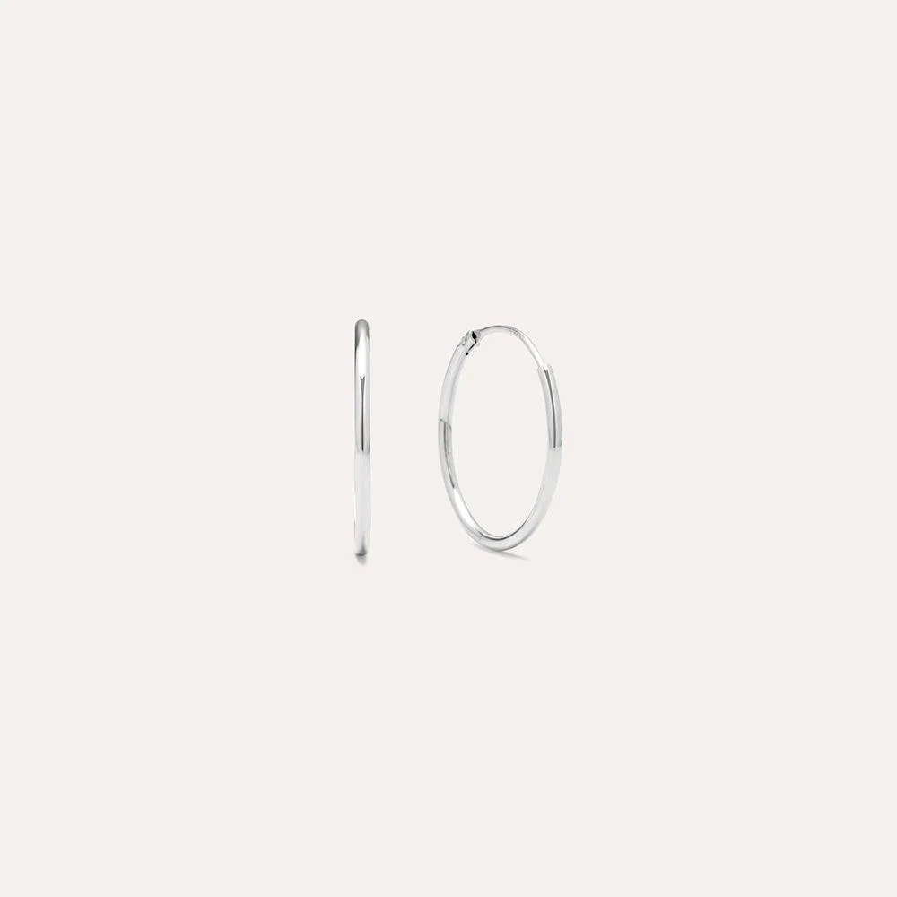 Joop Midi Hoop Earrings in Sterling Silver