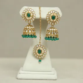 Kavya Kundan Earrings And Tikka