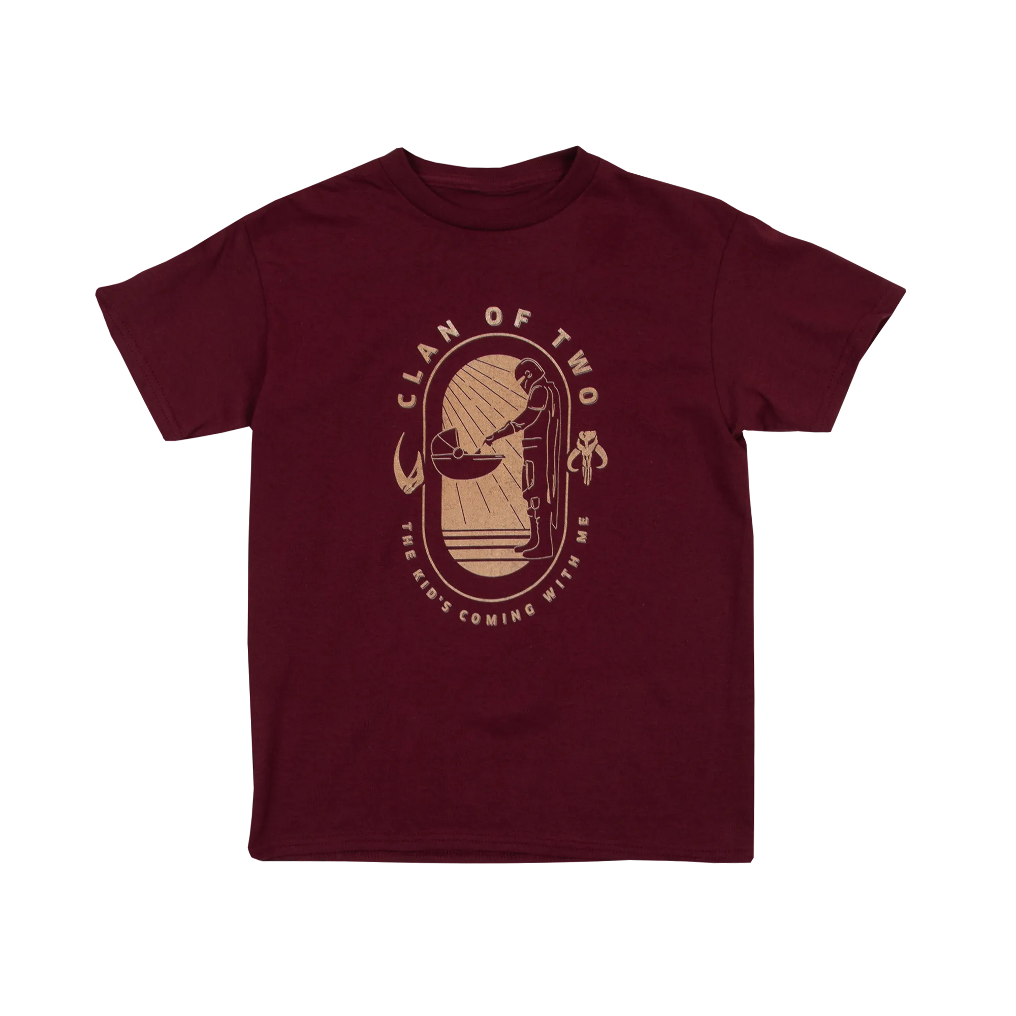 Kid's Coming With Me Maroon Youth Tee