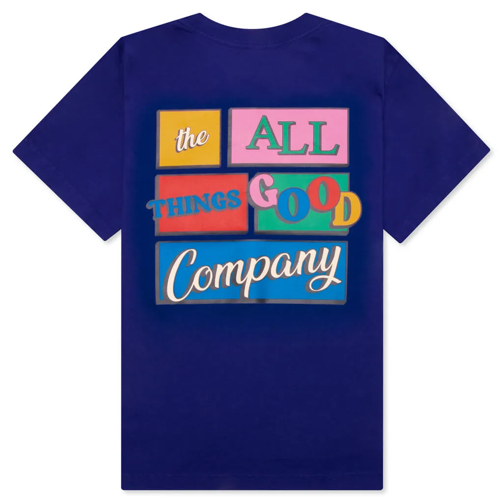 Kids Sitcom Tee - Cobalt Blue