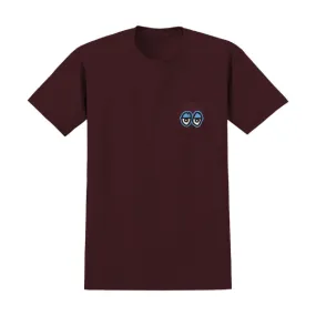 Krooked Strait Eyes Pocket T-Shirt - Maroon/Blue