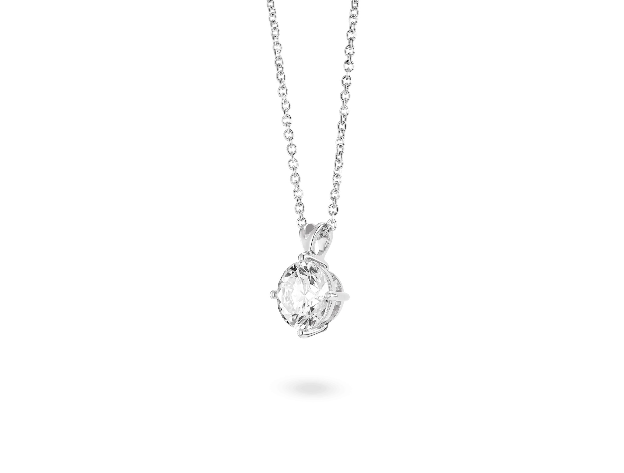 Lab-Grown Diamond 2ct. Round Brilliant Solitaire Pendant | White