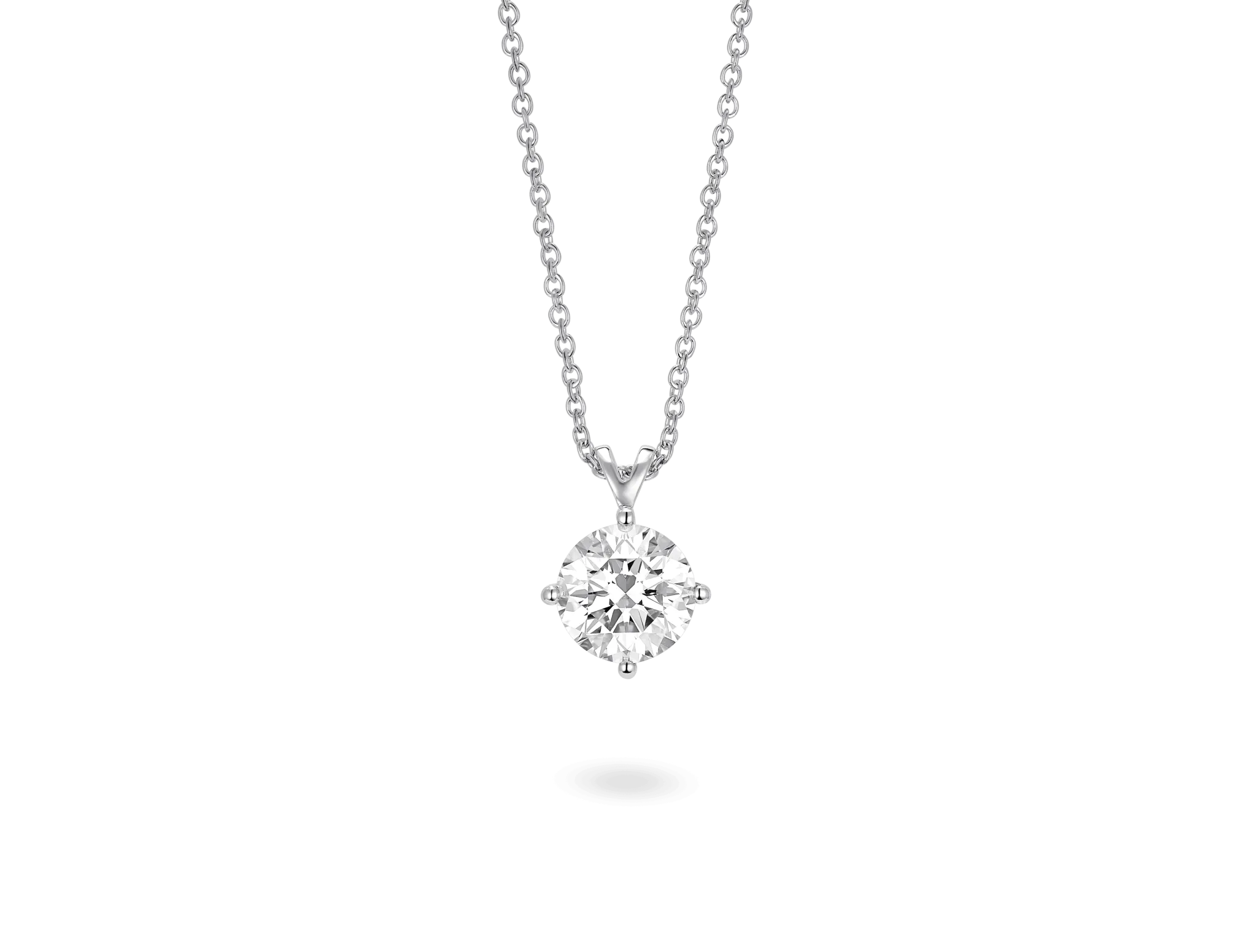 Lab-Grown Diamond 2ct. Round Brilliant Solitaire Pendant | White