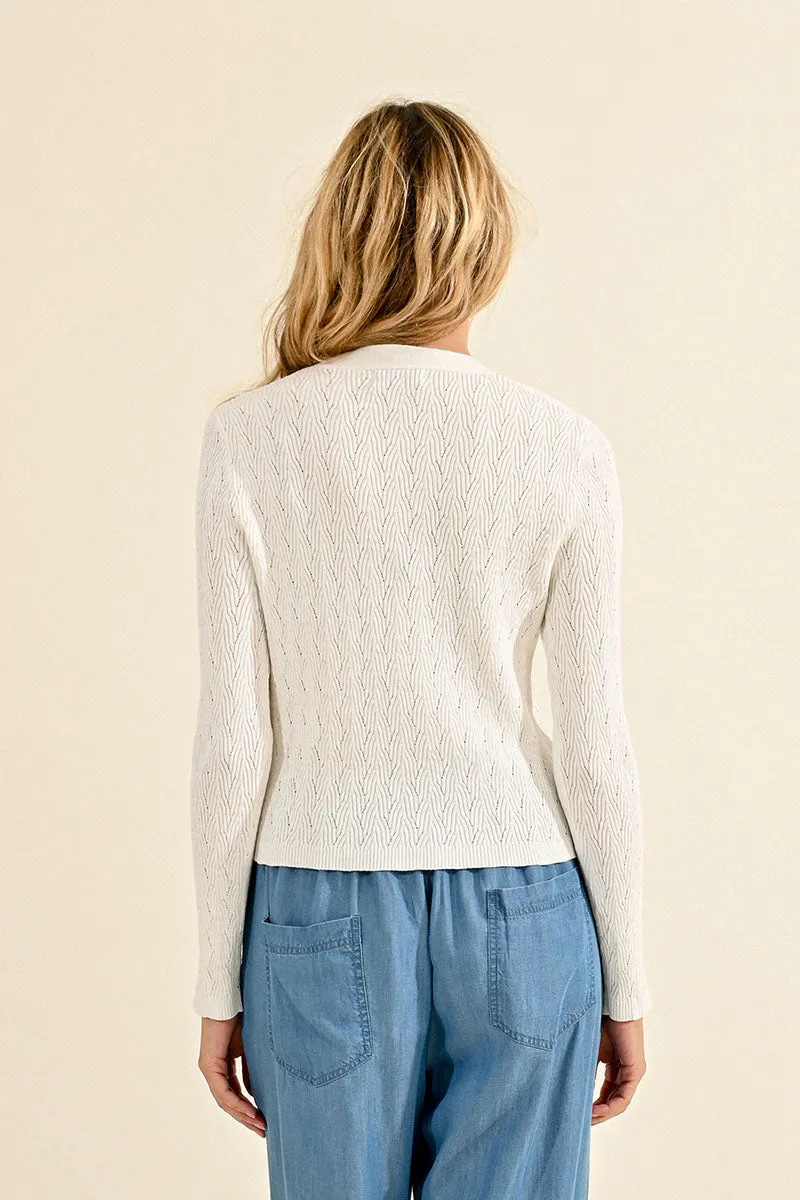 Light Weight Button Front Knit Top