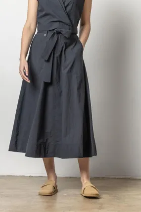 Long Belted Skirt in black by Lilla P