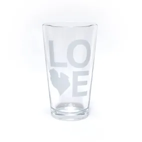 LOVE PINT GLASS SET OF FOUR