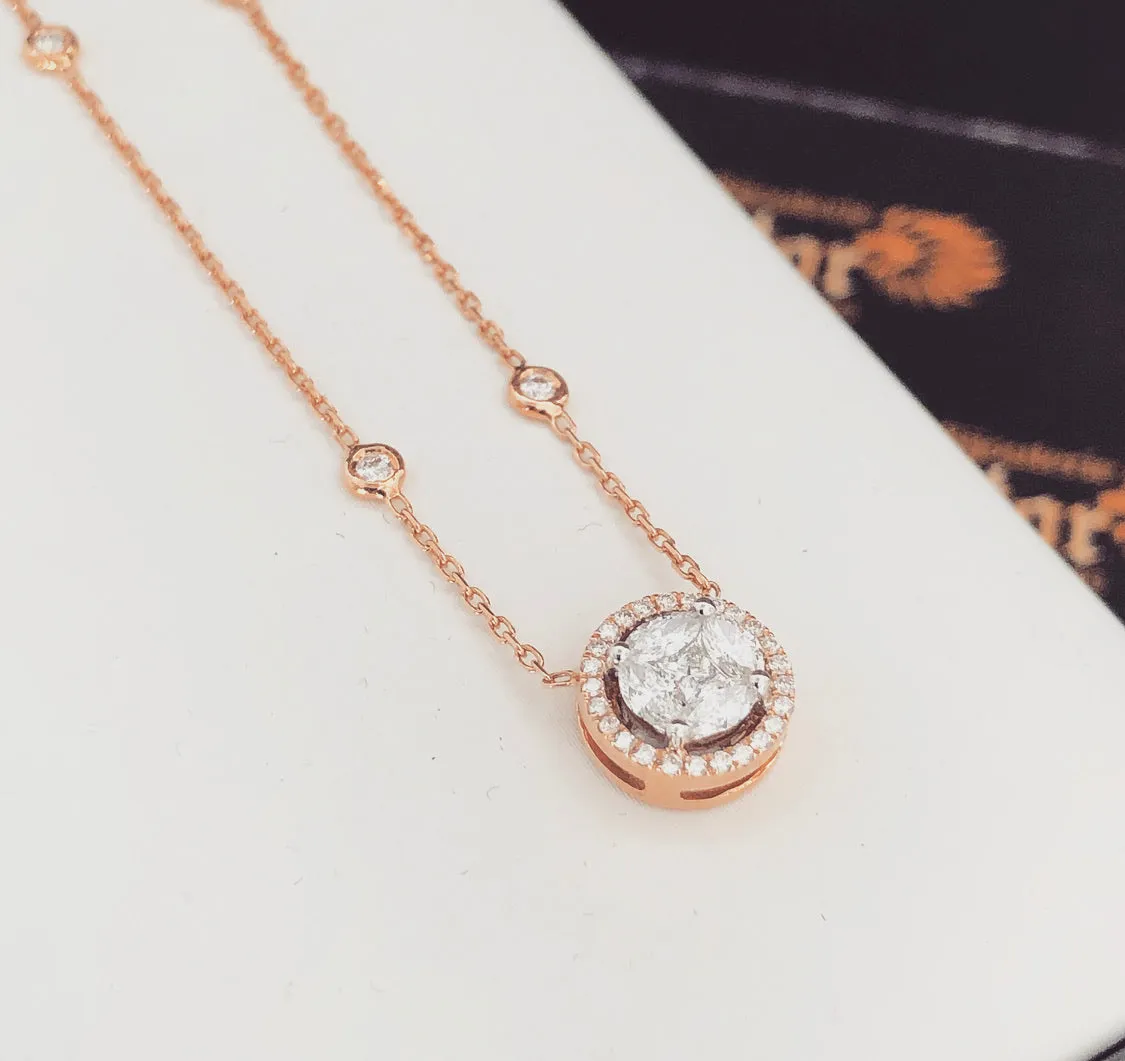 Lynn Rose gold diamond necklace DN020