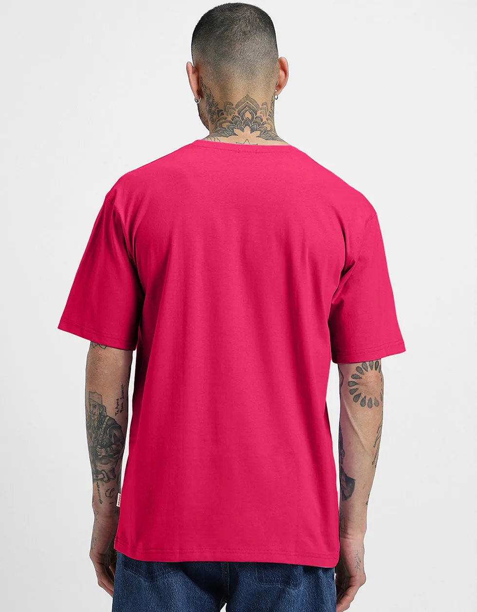 Magenta Oversized Solid Tshirt