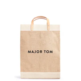 Market Bag in Natural with “MAJOR TOM”