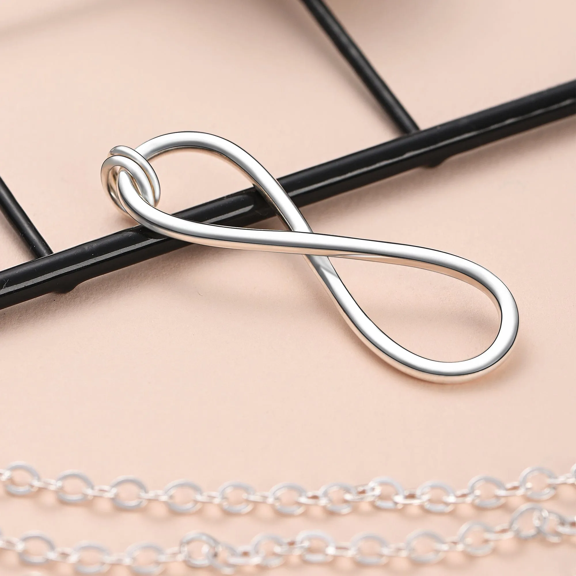 Men Infinity Sterling Silver Pendant