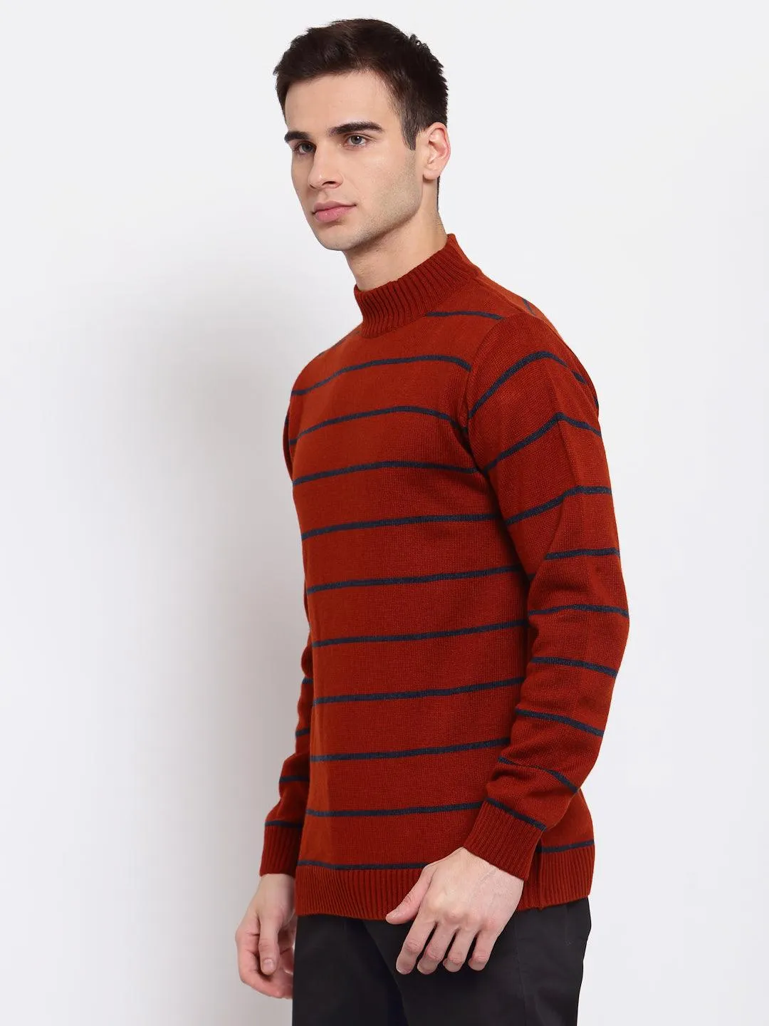 Men Striped Pullover