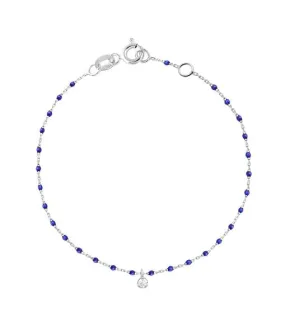 Mini Gigi Lapis bracelet, White Gold 1 Diamond, 6.7"