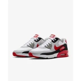 Nike Air Max 90 G TB Spikeless Golf Shoe - Grey/Red