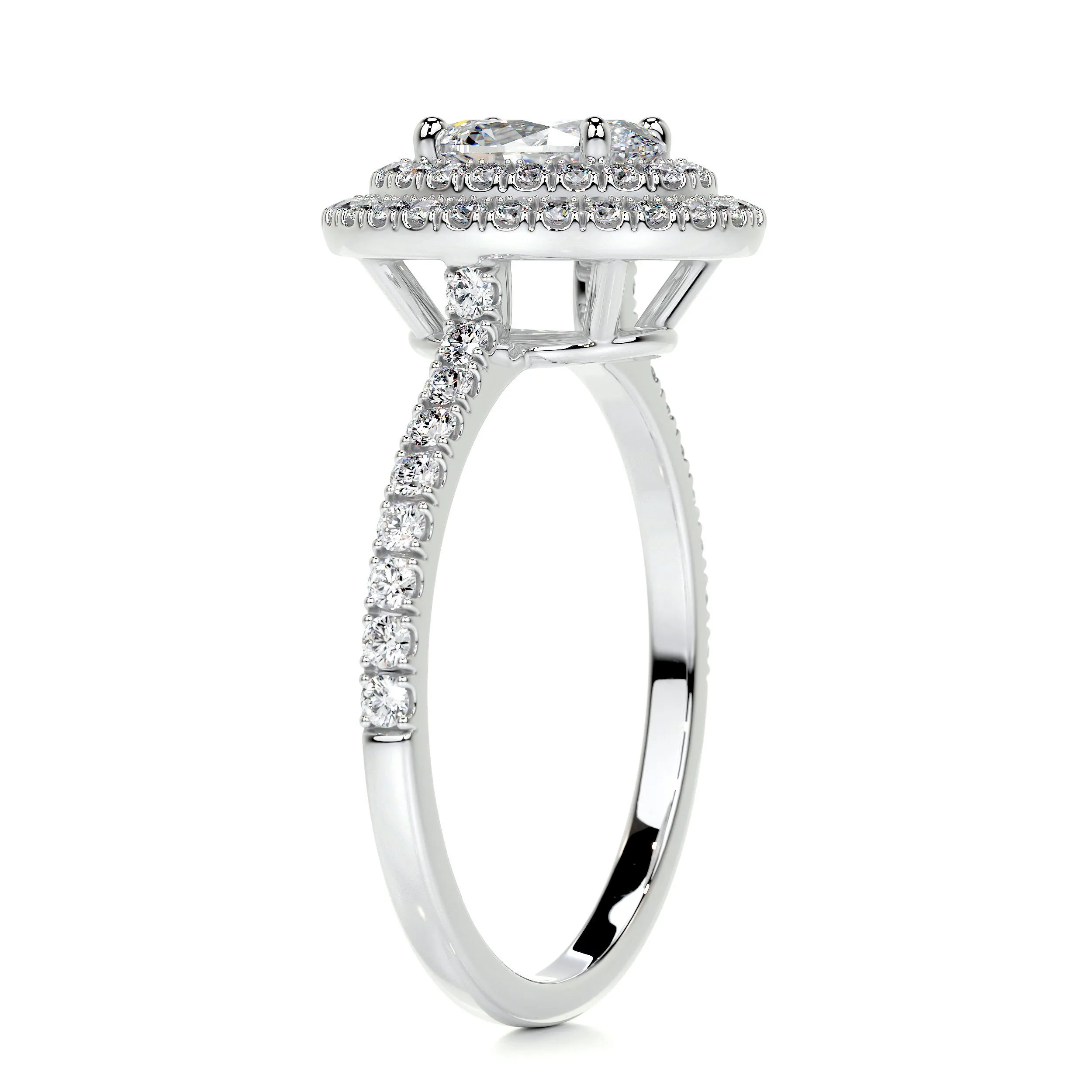 Nora Diamond Engagement Ring -18K White Gold