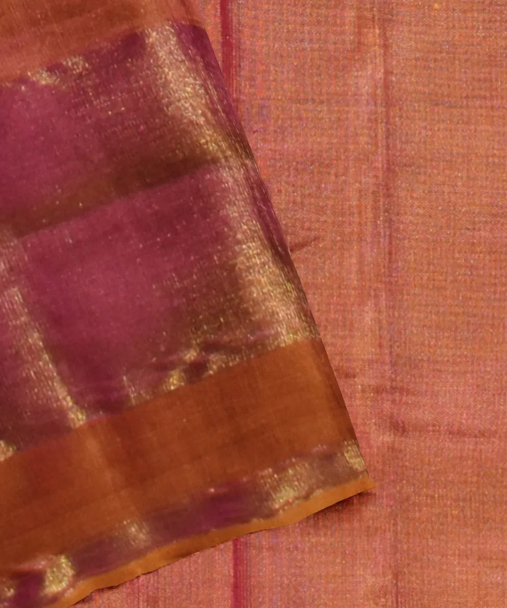 Orange maroon silk handloom patola saree