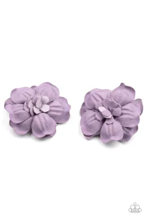 Paparazzi Hair Clip ~ Happy-GROW-Lucky - Purple Hair Accessories