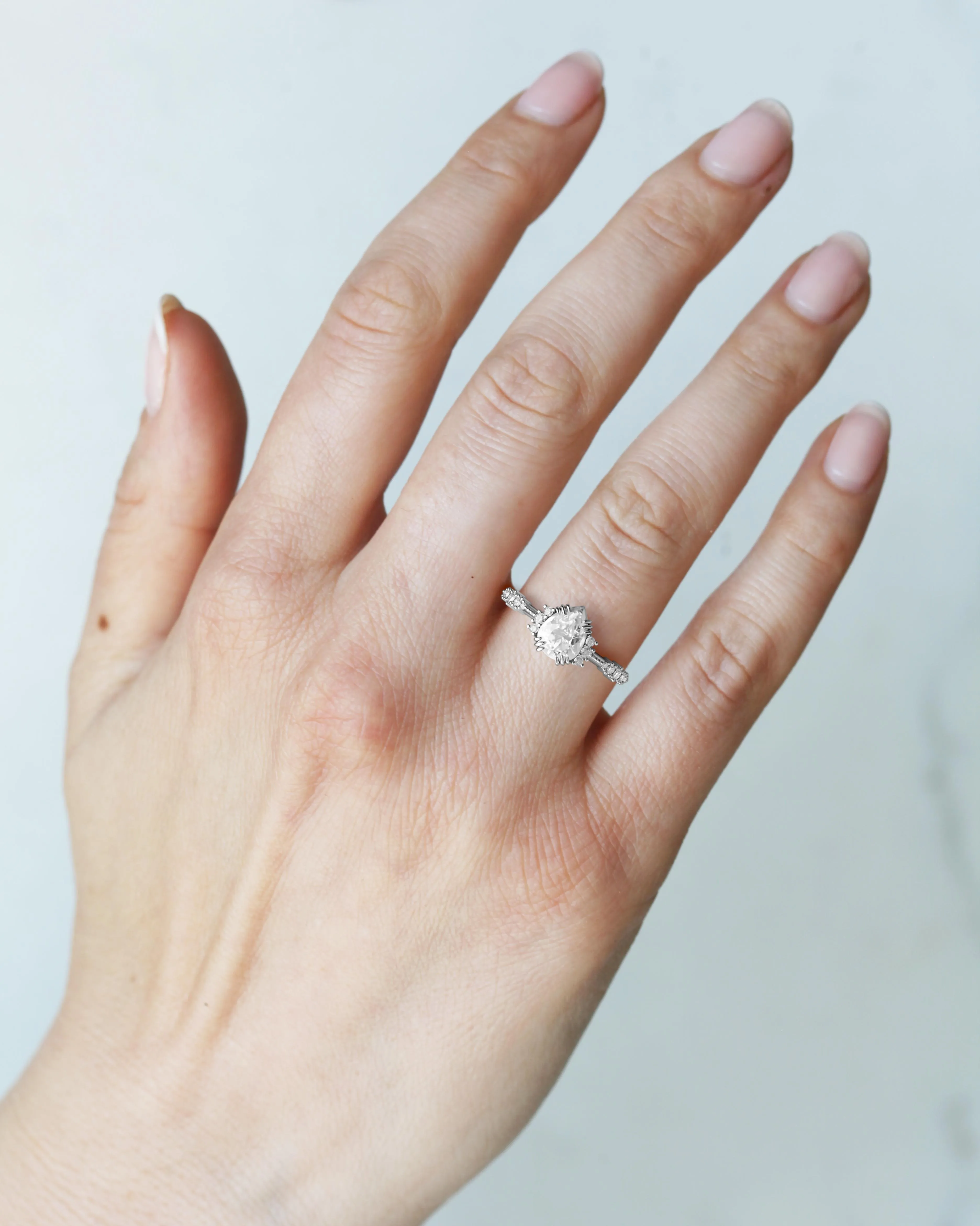 Pear Cluster Diamond Ring