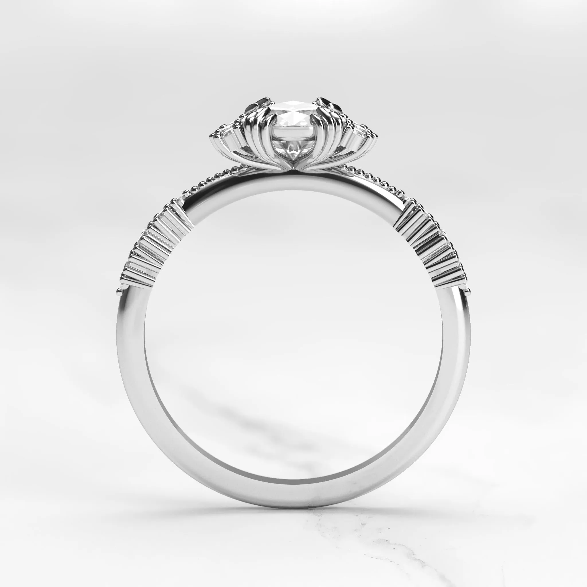 Pear Cluster Diamond Ring