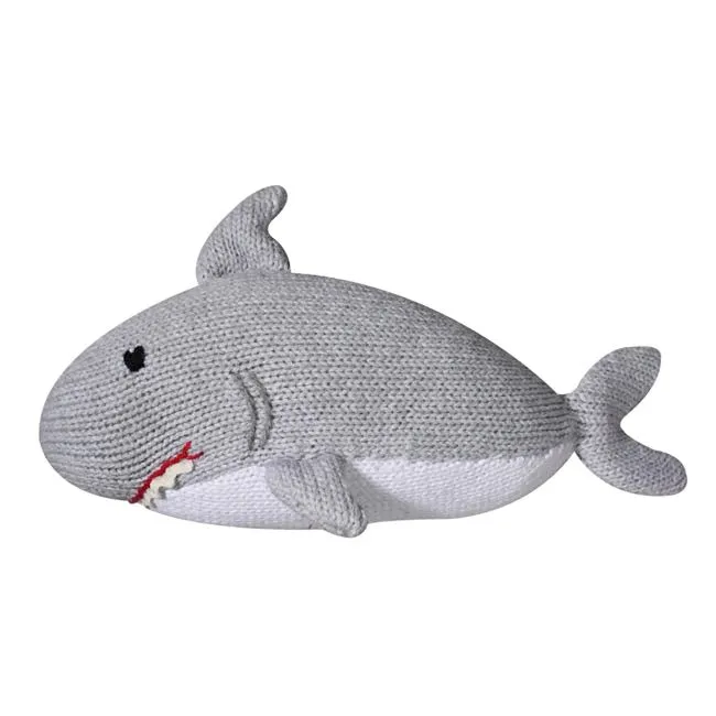 Petit Ami & Zubels Sebastian the Shark Knit Rattle