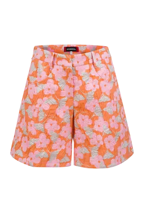 Pink Jaquard Shorts