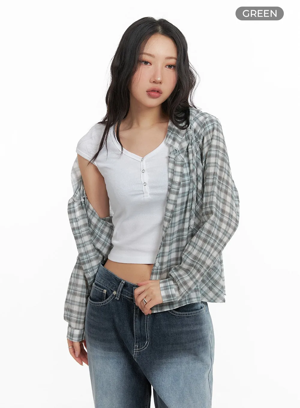 Plaid Hoodie Jacket CM425