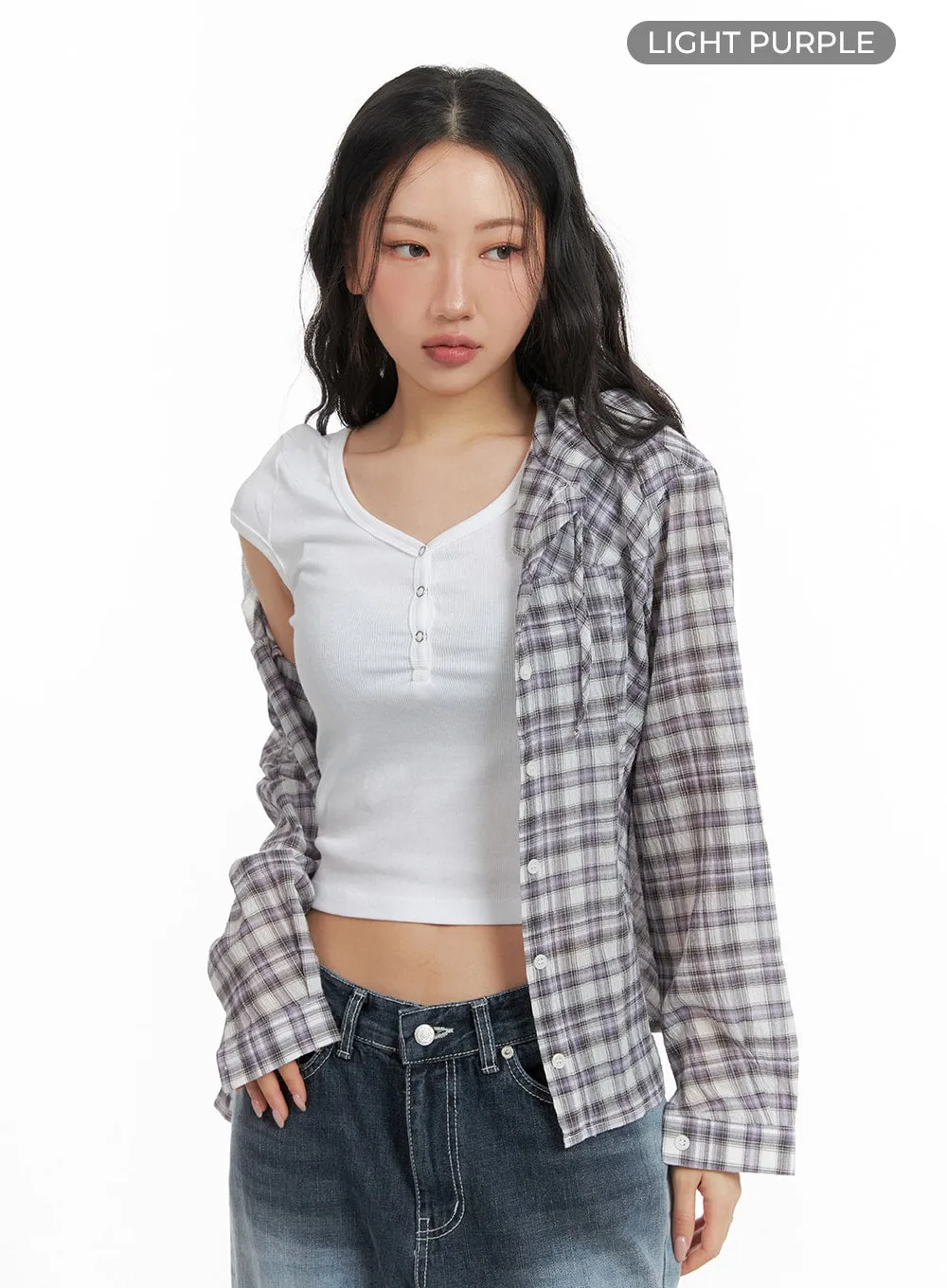 Plaid Hoodie Jacket CM425