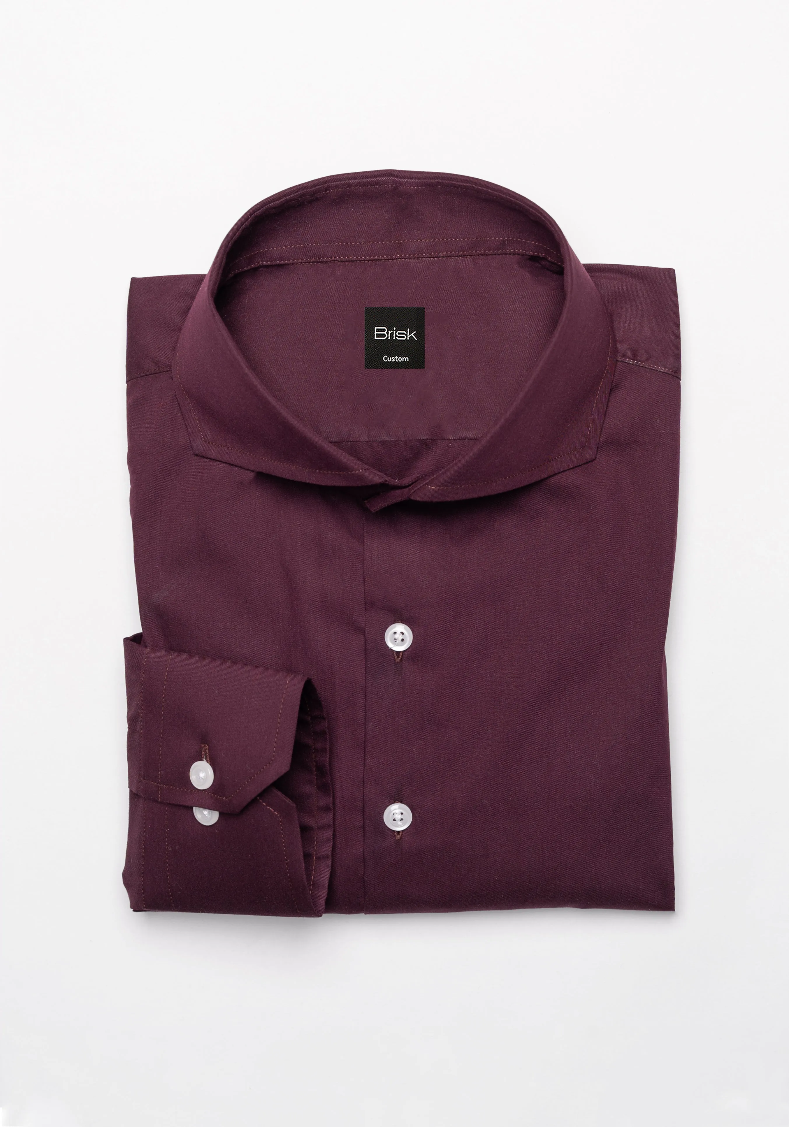 Plum Twill Stretch Shirt