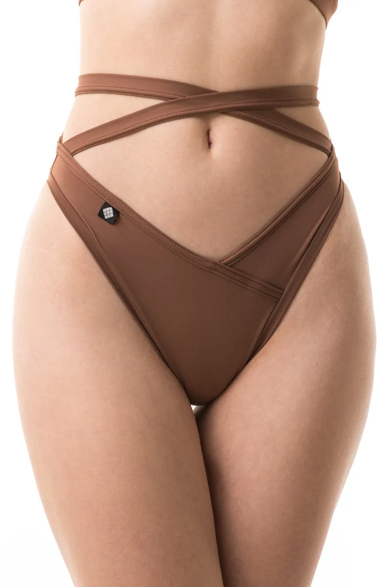 Poledancerka Cross Wrap Shorts - Nude 02