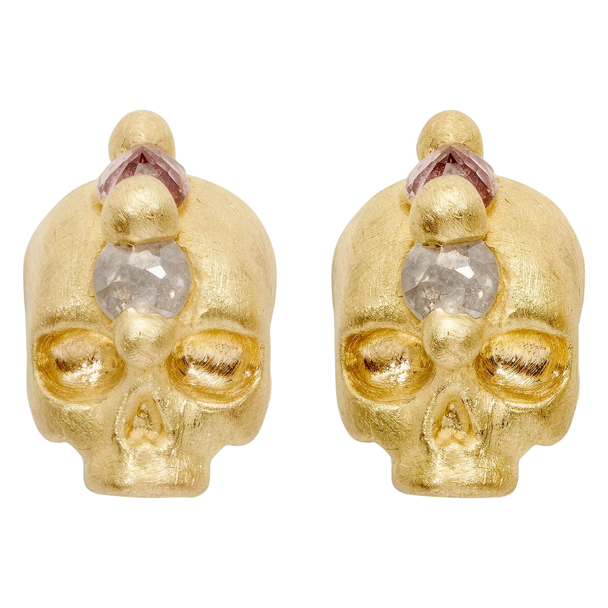 Purple Island Of Idols Skull Stud Earrings - 11454